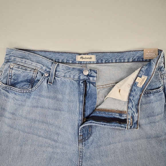 NWT Madewell The Perfect Vintage Straight High Rise Jeans Size 33 - Picture 10 of 15